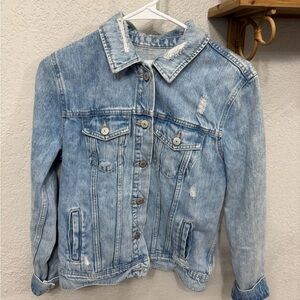 Old Navy Light Blue Distressed Jean Jacket